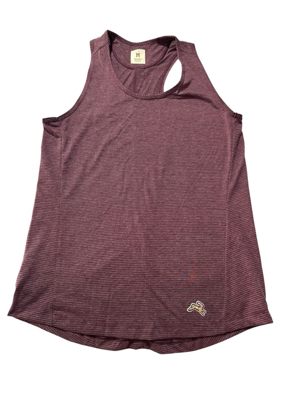 Tracksmith size medium Heathered Plum Stripe Racerback Training Tank